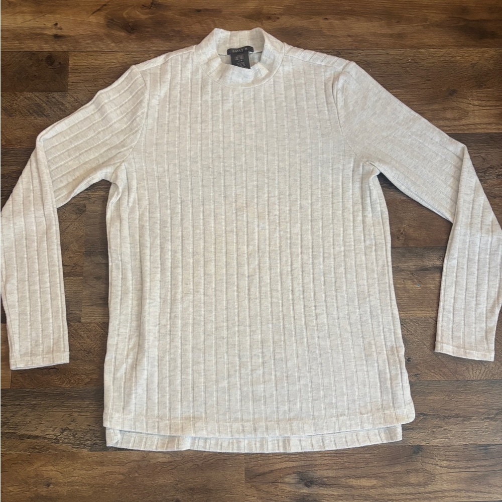 Matty M Light Gray Ribbed Sweater - Picture 2 of 6
